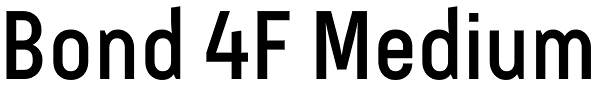 Bond 4F Medium Font