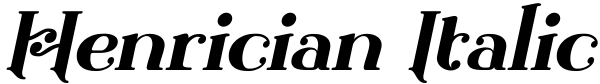 Henrician Italic Font