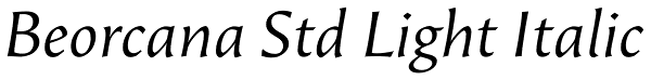 Beorcana Std Light Italic Font