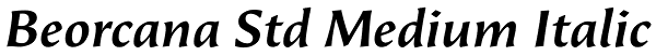 Beorcana Std Medium Italic Font