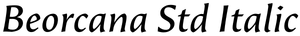 Beorcana Std Italic Font