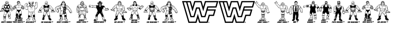 Retro Hasbro WWF Figures Font