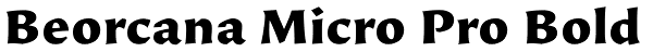Beorcana Micro Pro Bold Font