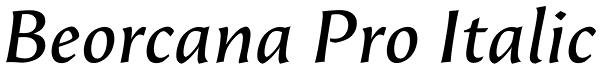 Beorcana Pro Italic Font