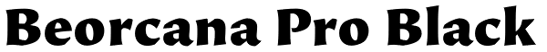 Beorcana Pro Black Font