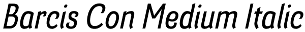 Barcis Con Medium Italic Font