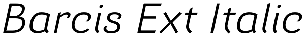 Barcis Ext Italic Font