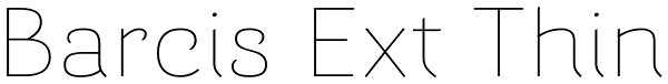 Barcis Ext Thin Font