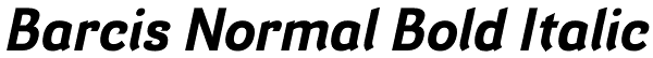 Barcis Normal Bold Italic Font