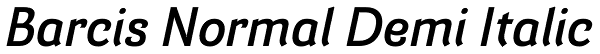 Barcis Normal Demi Italic Font