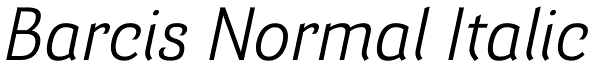 Barcis Normal Italic Font