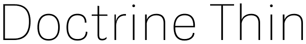 Doctrine Thin Font