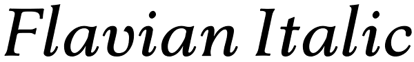 Flavian Italic Font