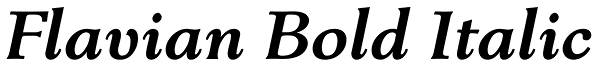 Flavian Bold Italic Font