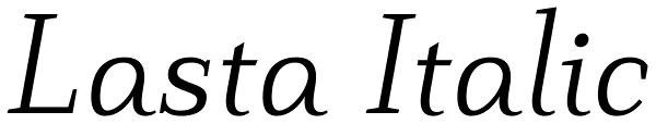 Lasta Italic Font