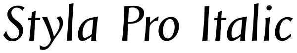 Styla Pro Italic Font