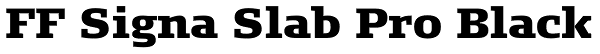 FF Signa Slab Pro Black Font