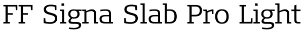 FF Signa Slab Pro Light Font