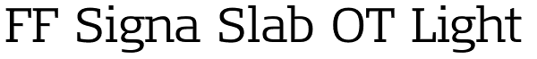 FF Signa Slab OT Light Font