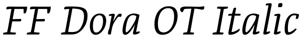 FF Dora OT Italic Font