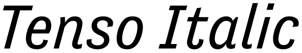 Tenso Italic Font