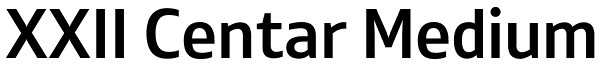 XXII Centar Medium Font