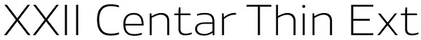 XXII Centar Thin Ext Font