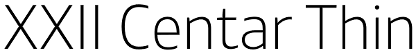 XXII Centar Thin Font