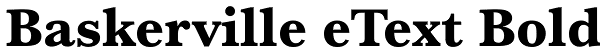 Baskerville eText Bold Font