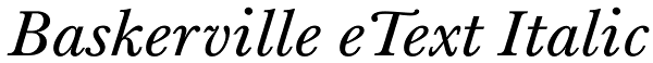 Baskerville eText Italic Font