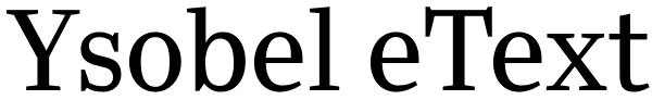 Ysobel eText Font