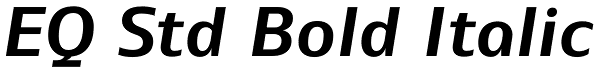 EQ Std Bold Italic Font