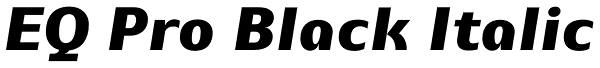 EQ Pro Black Italic Font