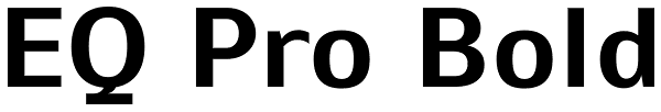 EQ Pro Bold Font