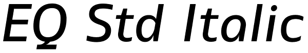 EQ Std Italic Font