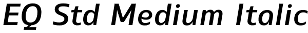 EQ Std Medium Italic Font