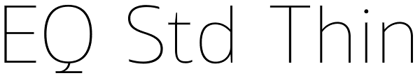 EQ Std Thin Font