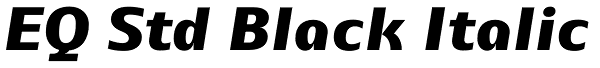 EQ Std Black Italic Font