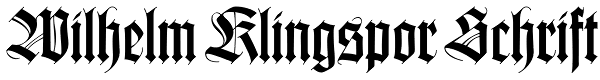 Wilhelm Klingspor Schrift Font