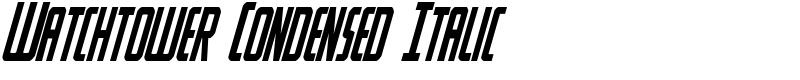 Watchtower Condensed Italic Font