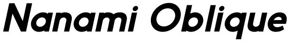 Nanami Oblique Font