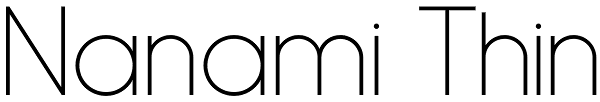 Nanami Thin Font