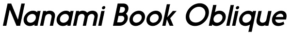 Nanami Book Oblique Font