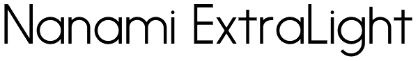 Nanami ExtraLight Font