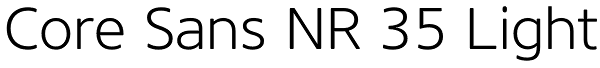 Core Sans NR 35 Light Font