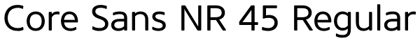 Core Sans NR 45 Regular Font