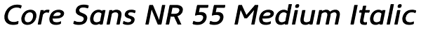 Core Sans NR 55 Medium Italic Font