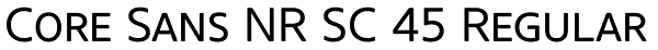 Core Sans NR SC 45 Regular Font