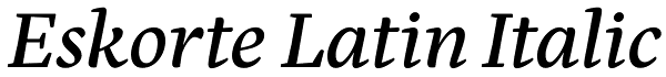 Eskorte Latin Italic Font