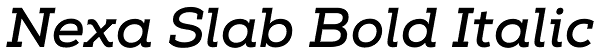 Nexa Slab Bold Italic Font